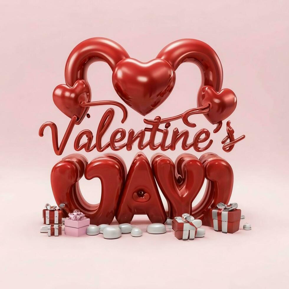 AI generated Valentine's Day love design background Ai generated photo