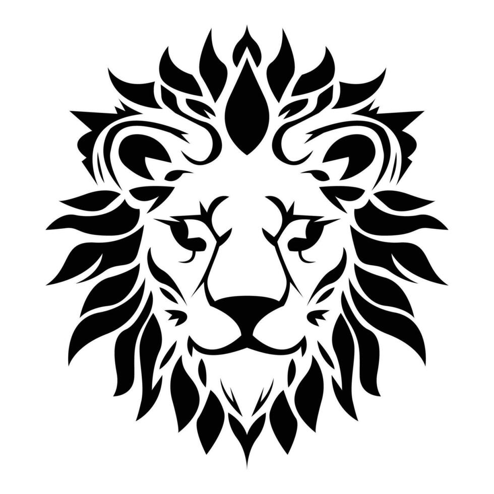 sencillo resumen león cabeza logo vector icónico ilustración