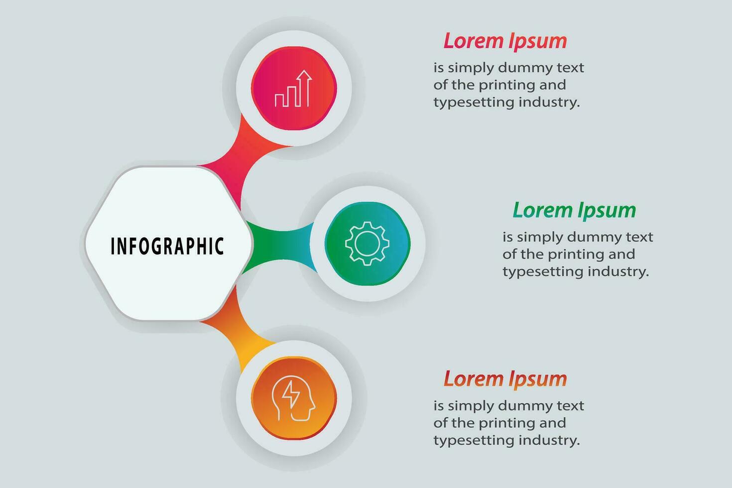 vector elementos para infografía. modelo para diagrama, grafico, presentación y cuadro. negocio concepto con 3 opciones