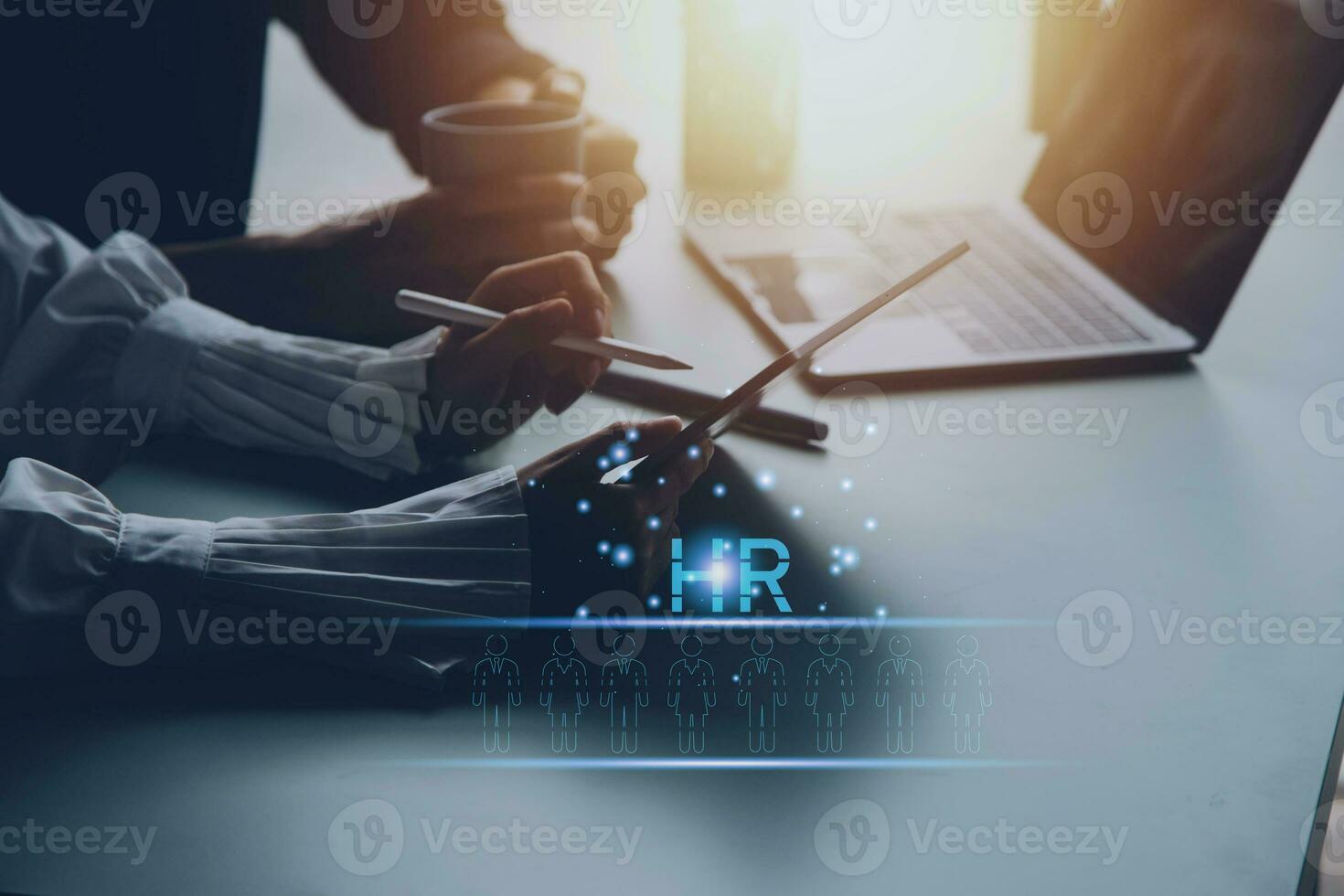 Human resource management, HR professional to selective career recruitment sites for finding new talent. Unemployment in job search by allowing them to register their resume, schedule job interview. photo