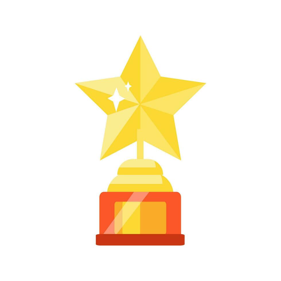 trophy icon, medal icon, winner, illustration logo simple design vector