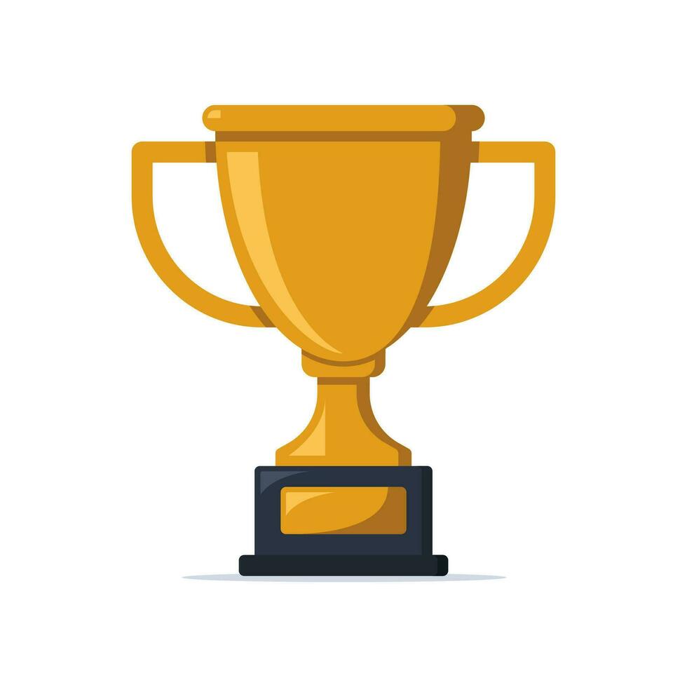 trophy icon, medal icon, winner, illustration logo simple design vector
