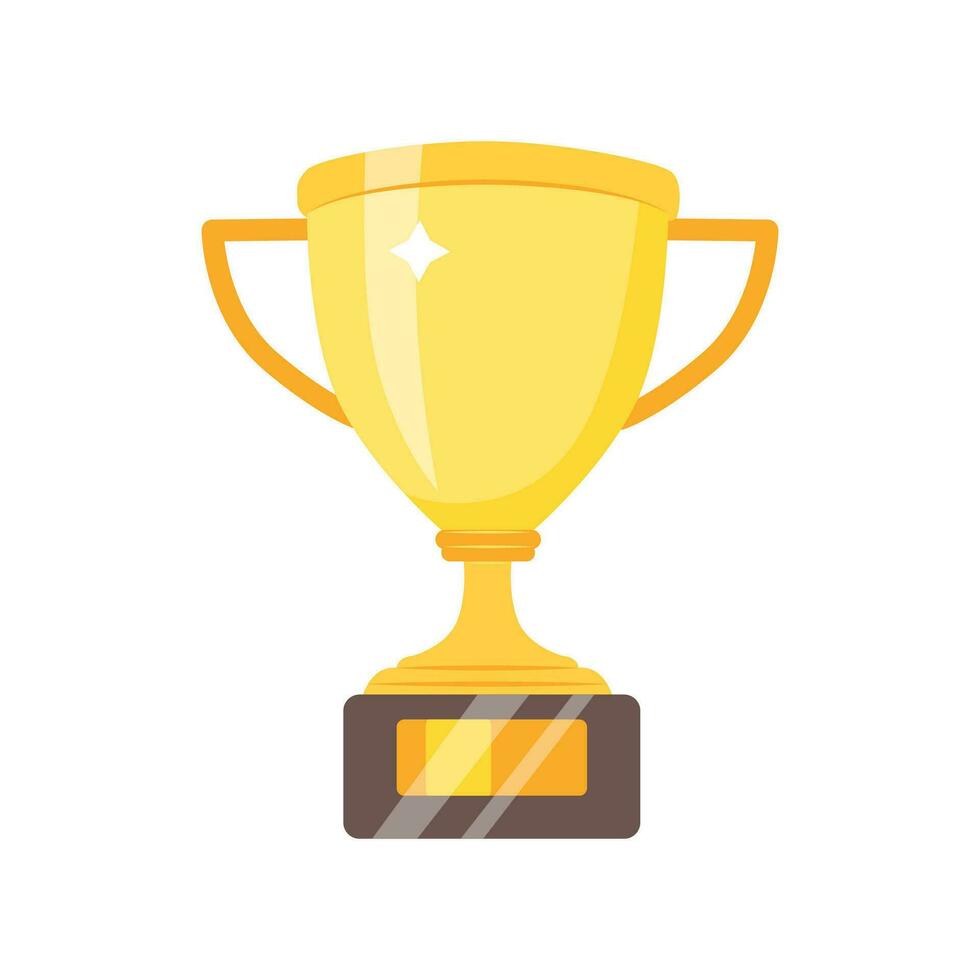 trophy icon, medal icon, winner, illustration logo simple design vector