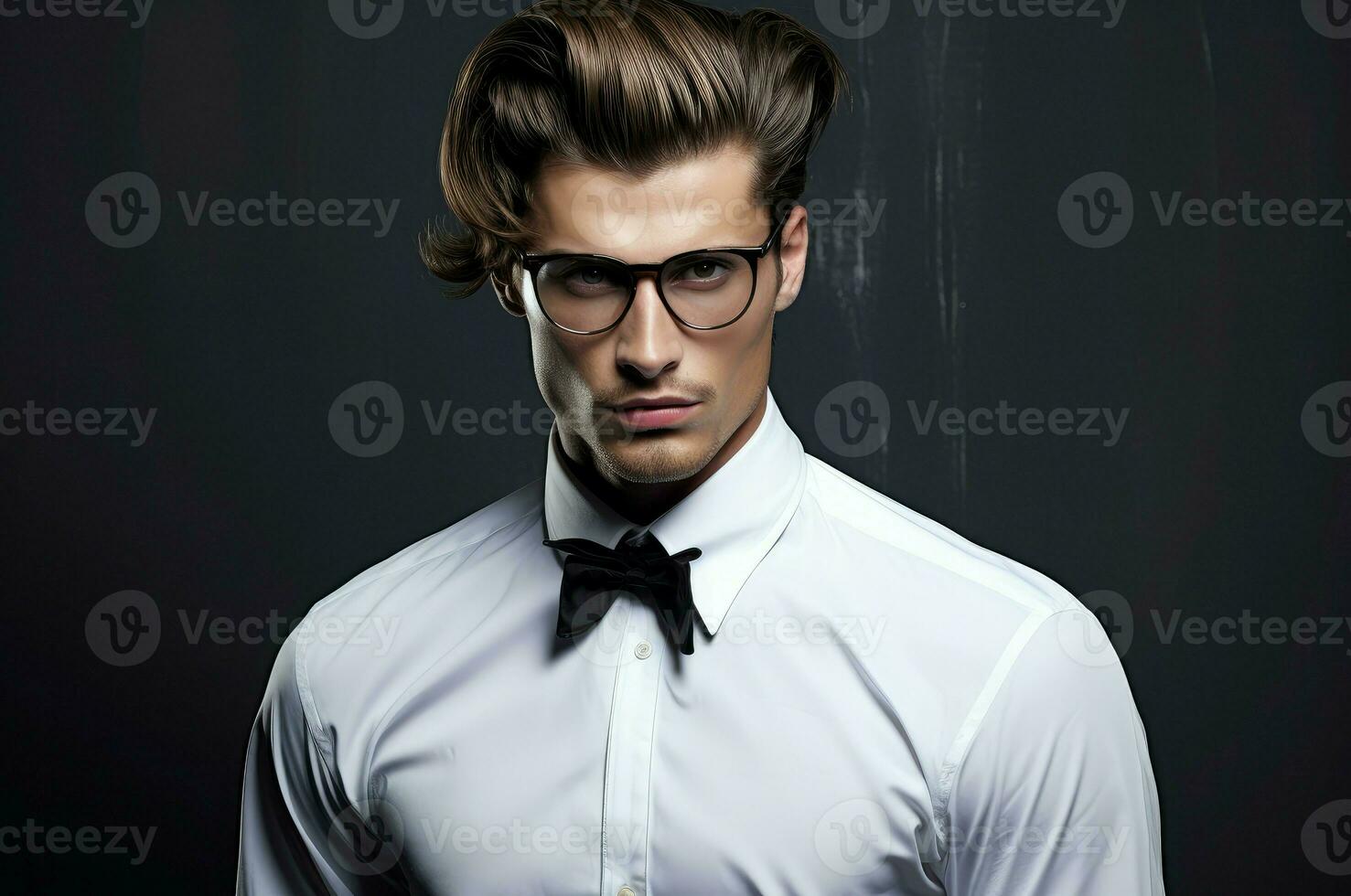 AI generated Unique Man fashionable hairstyle. Generate Ai photo