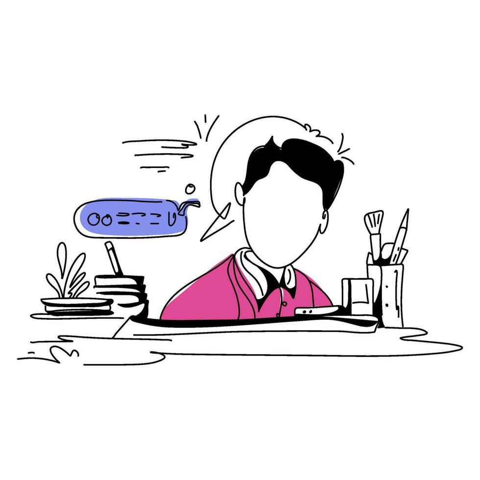Flat Illustration Contact Us theme. Perfect for businesses seeking a sleek and contemporary touch, our artwork will captivate visitors while ensuring an intuitive user experience vector