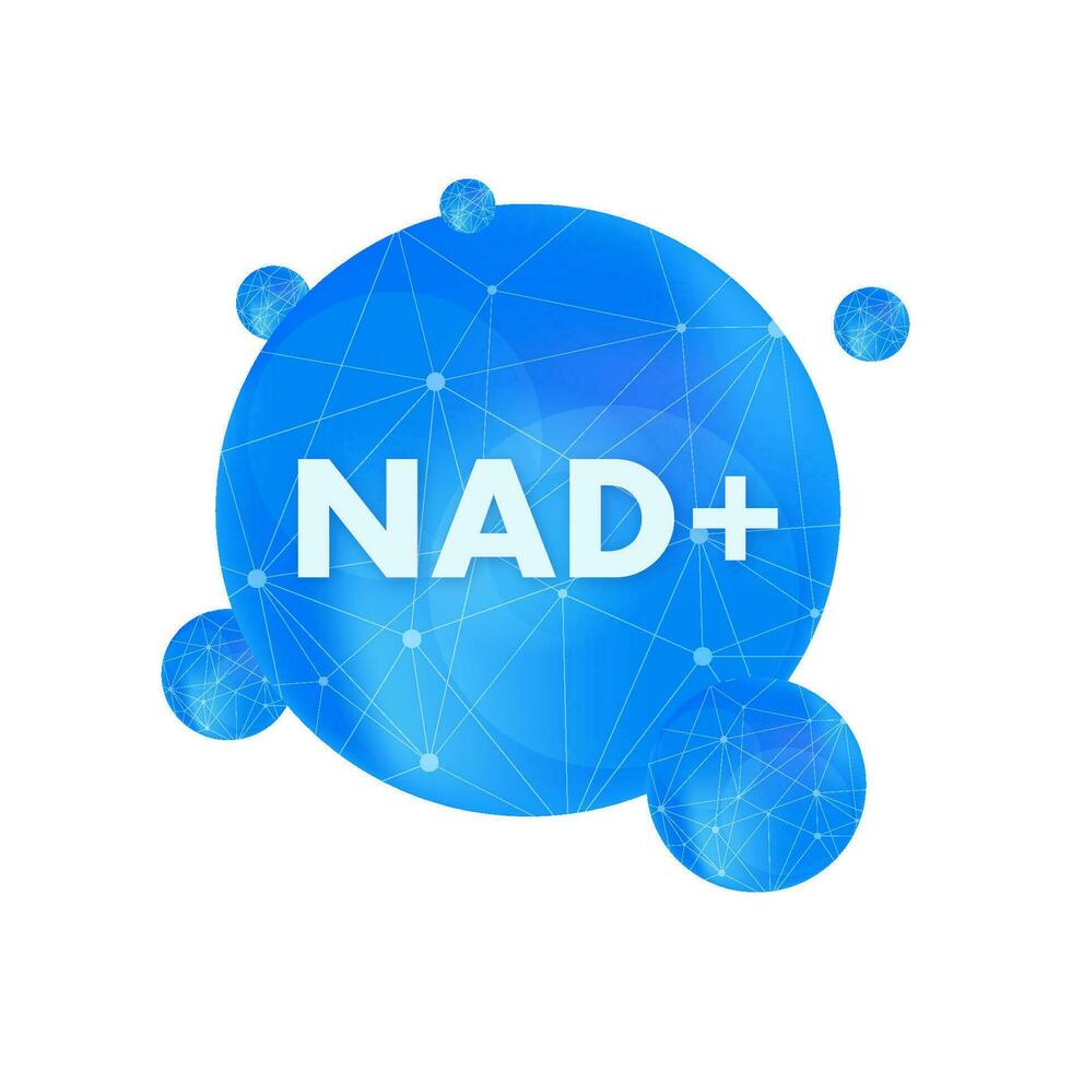 Nicotinamide mononucleotide molecule. Skeletal formula. Precursor of NAD. Vector stock illustration