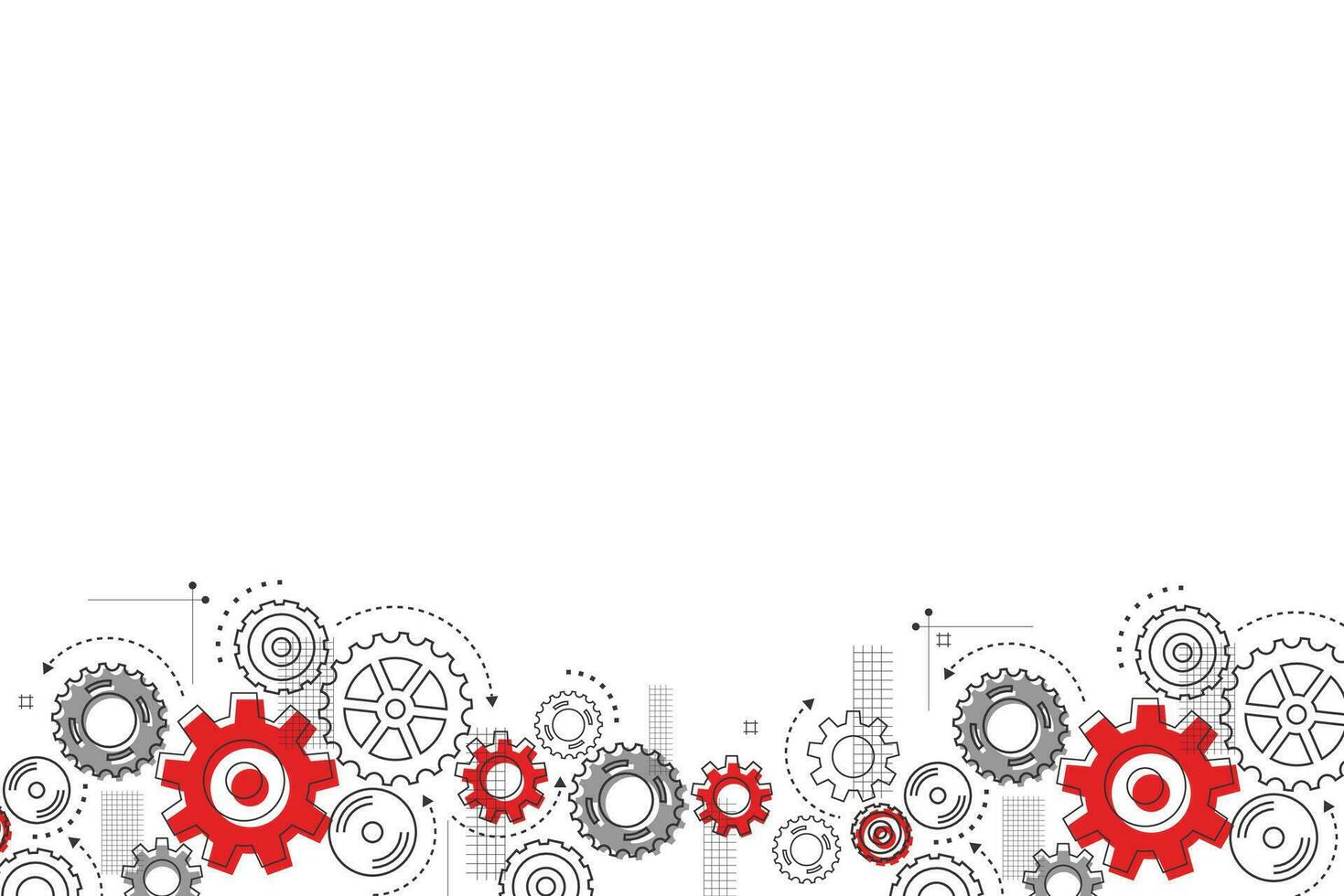 Abstract gear wheel mechanism background. Machine technology. Vector illustration