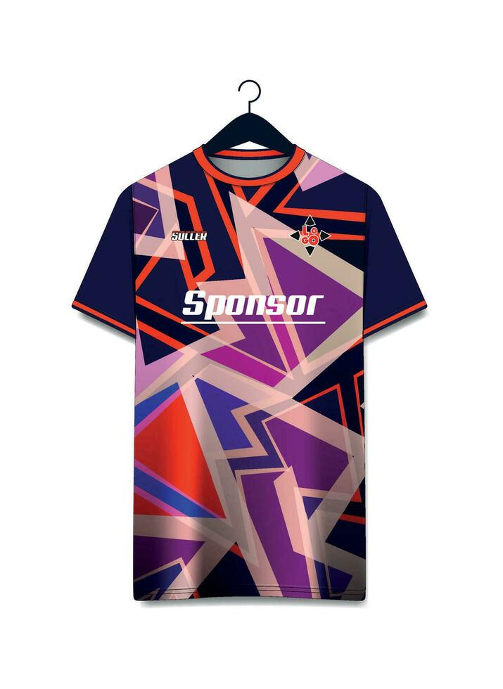 Vector futuristic abstract background pattern for sport jersey design