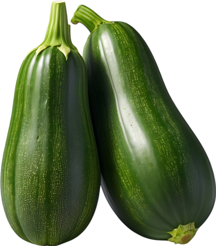 ai gegenereerd courgette Aan een transparant achtergrond png