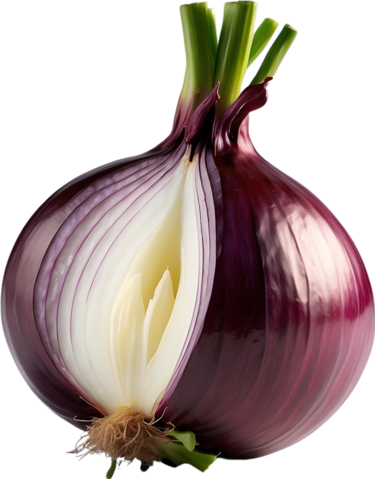 AI generated an onion is shown on a transparent background png