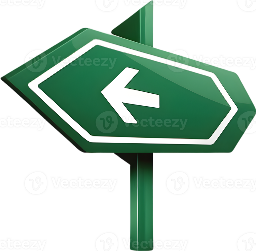AI generated green arrow pointing up on transparent background png