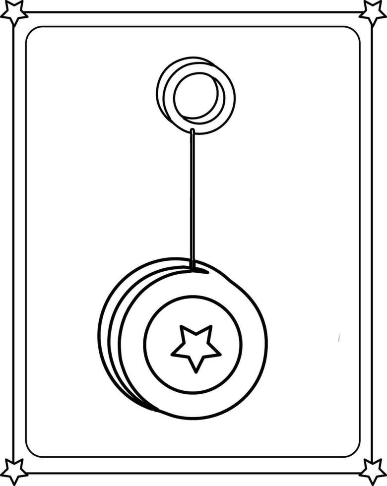 vector coloring image of yoyo game