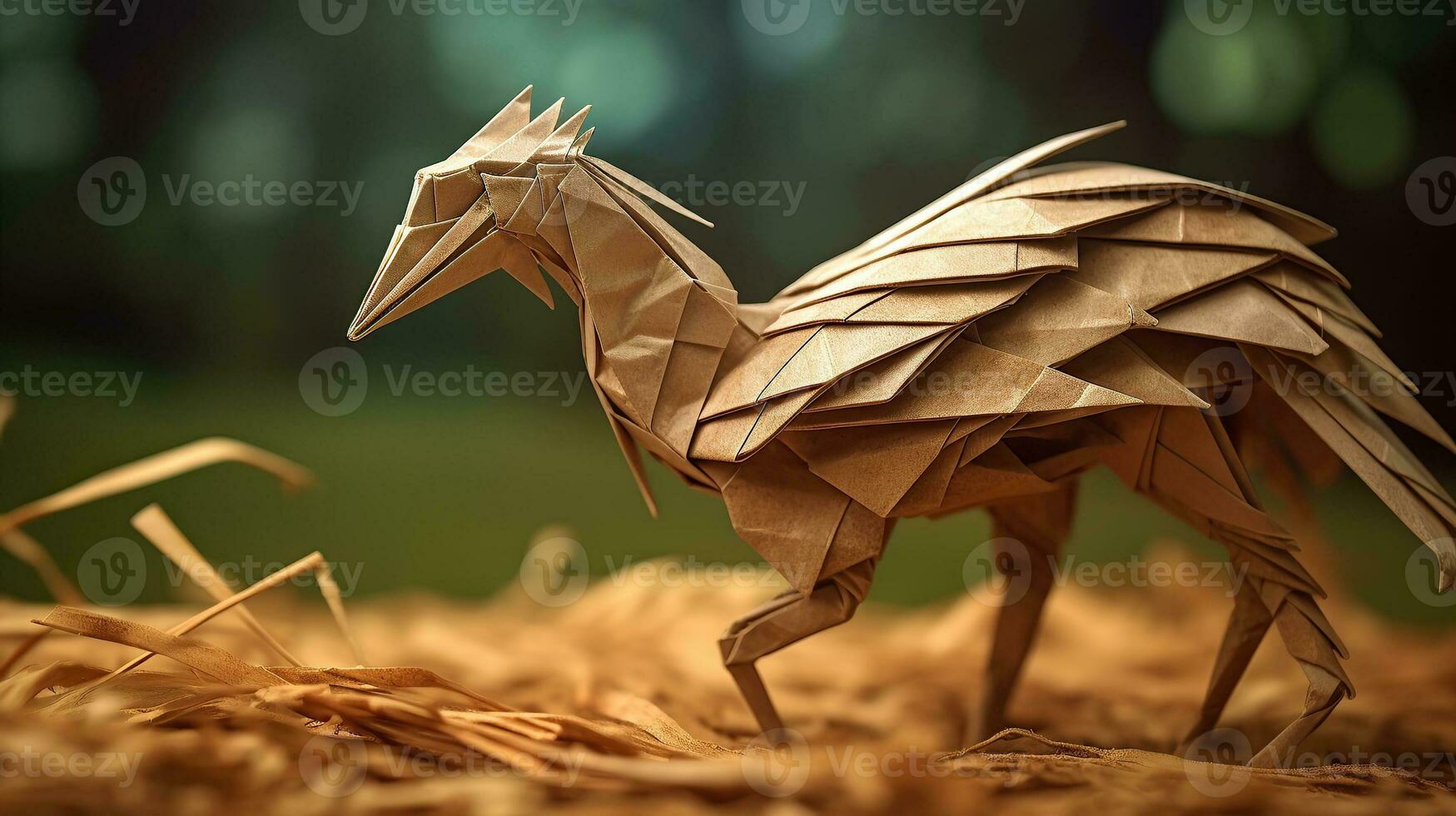 origami japanese style Generative AI photo