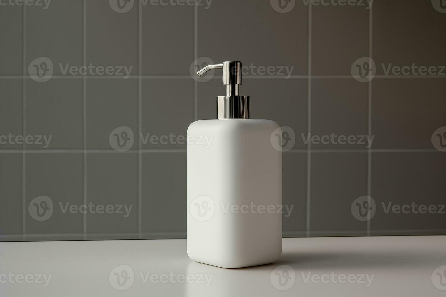 A detailed closeup of a minimalist soap dispenser Generative AI photo