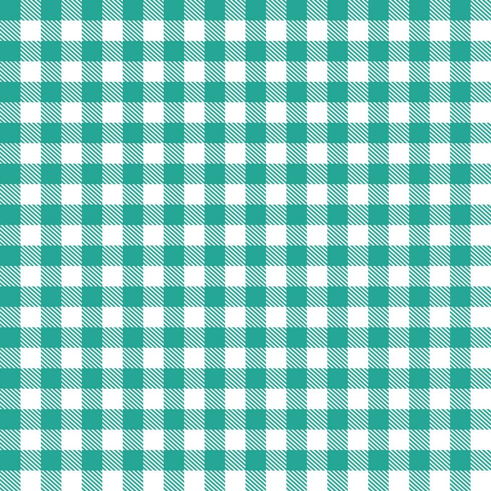 Green plaid pattern with oblique line inside background. plaid pattern background. plaid background. For backdrop, decoration, gift wrapping, gingham tablecloth, blanket, tartan. vector