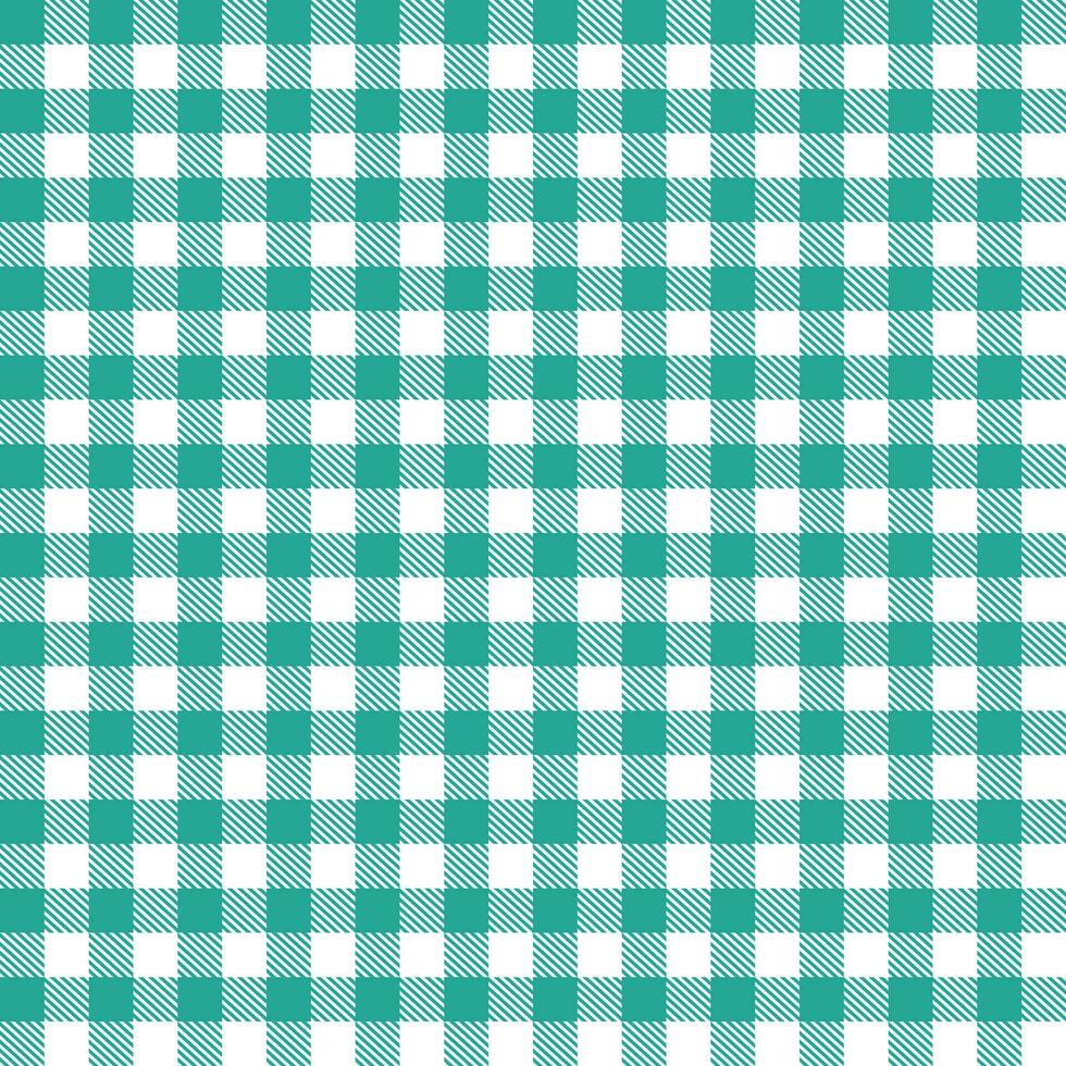 Green plaid pattern with oblique line inside background. plaid pattern background. plaid background. For backdrop, decoration, gift wrapping, gingham tablecloth, blanket, tartan. vector