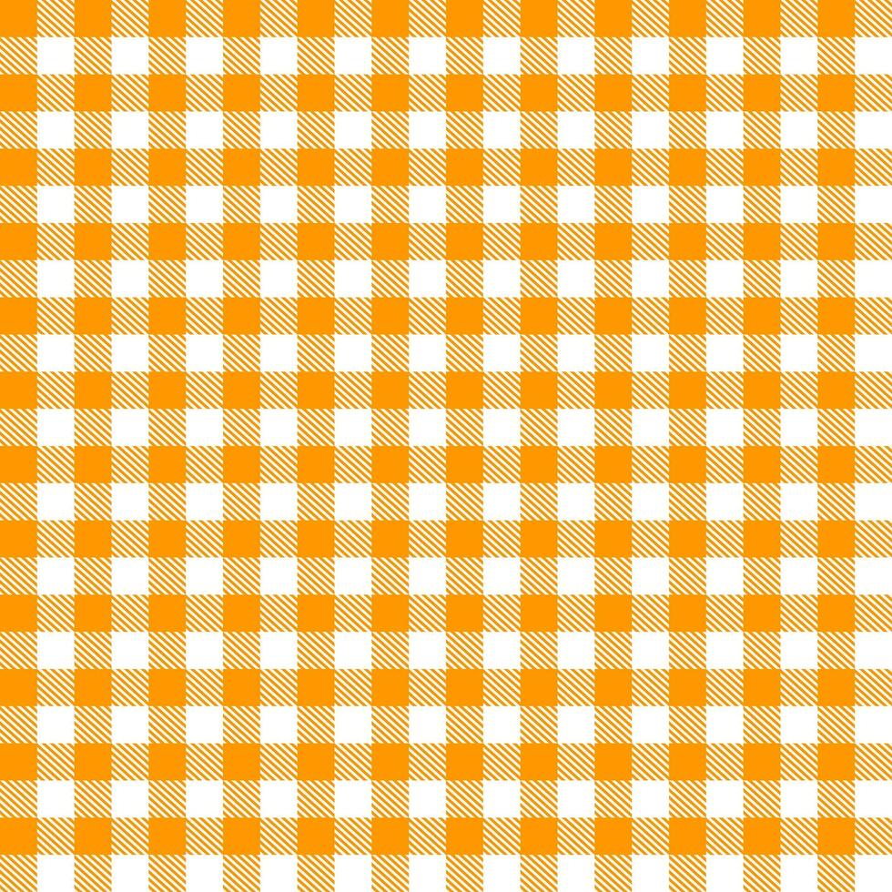 Orange plaid pattern with oblique line inside background. plaid pattern background. plaid background. For backdrop, decoration, gift wrapping, gingham tablecloth, blanket, tartan. vector