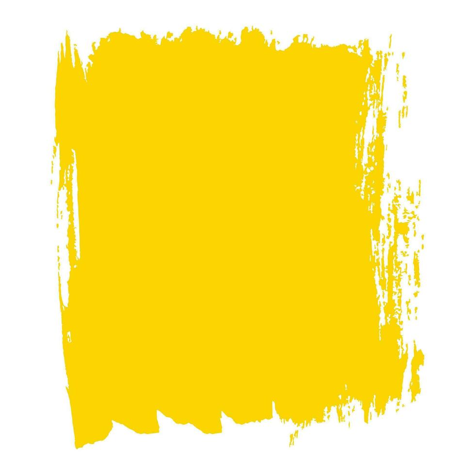 yellow ink paint brush stroke vector