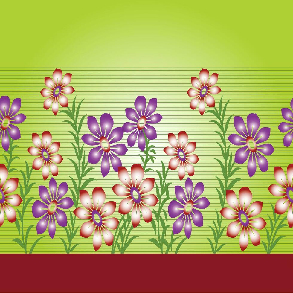 Flower panel Seamless patter design vector