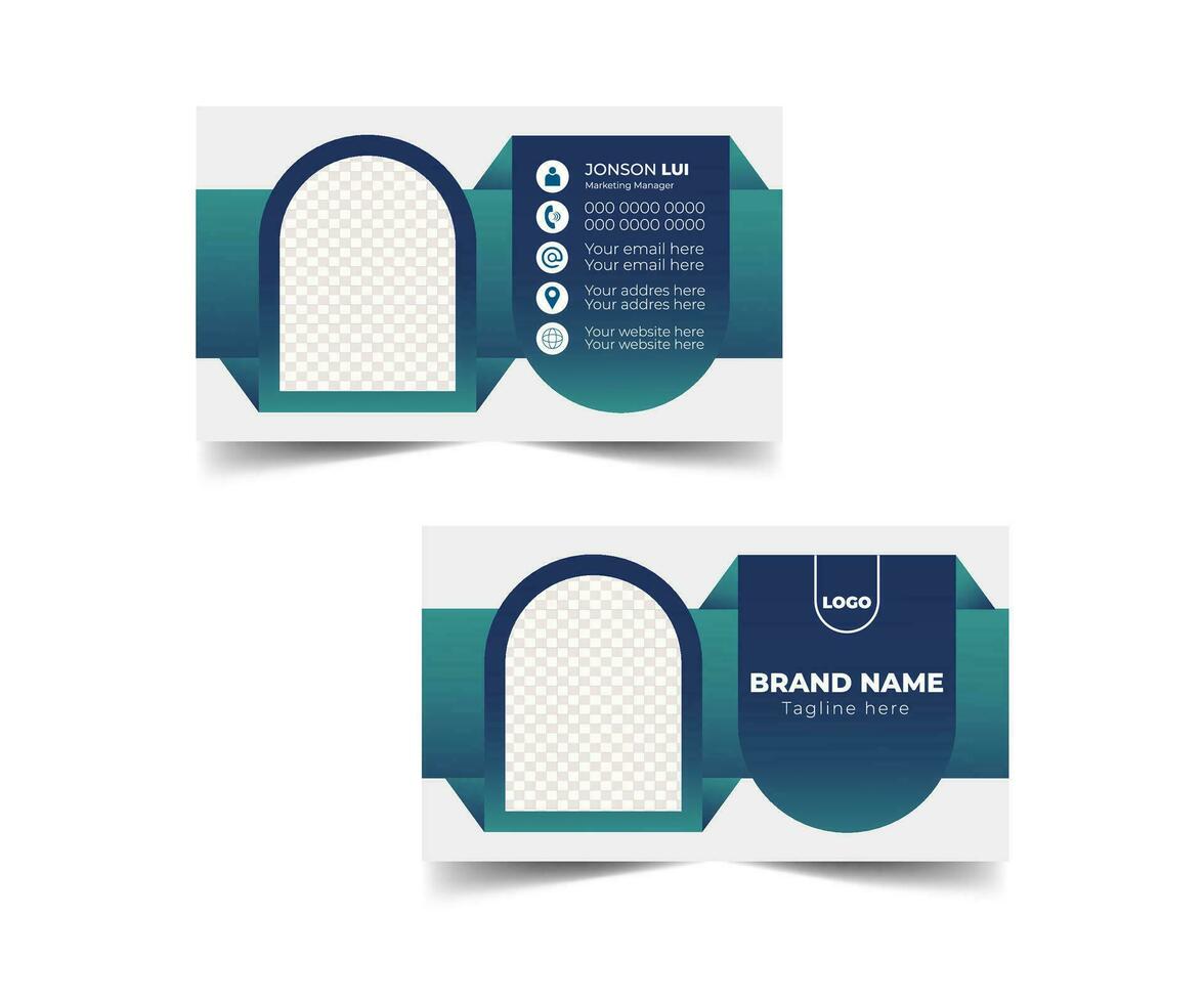 Modern business card design in professional style vector