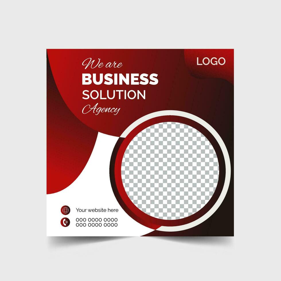 Business solution social media template vector