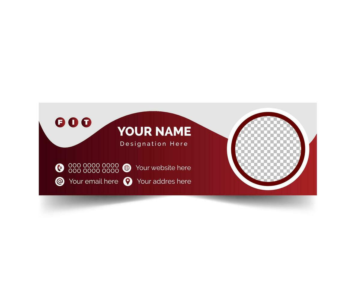Email signature banner vector