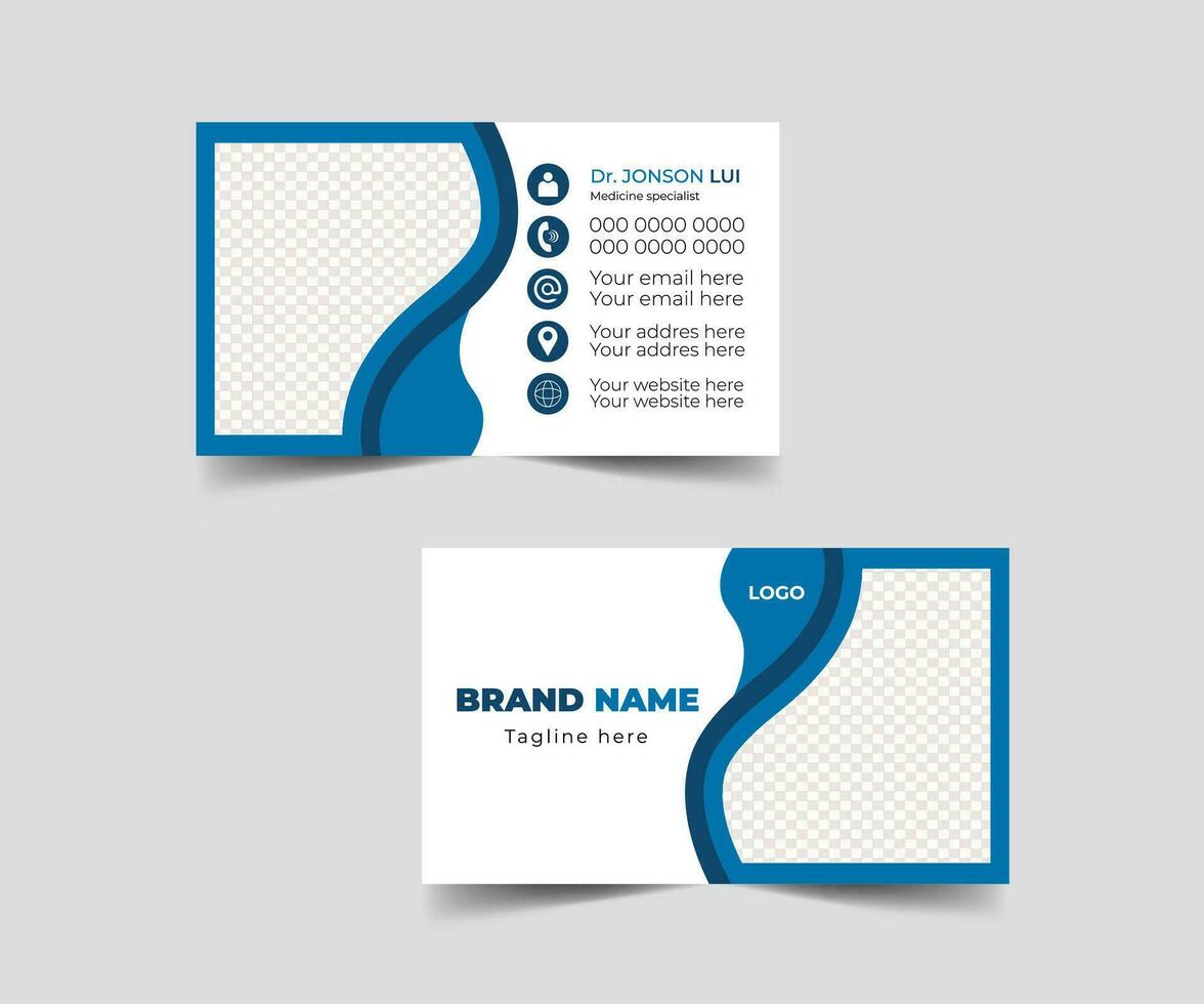 Medical service doctor business card design vector