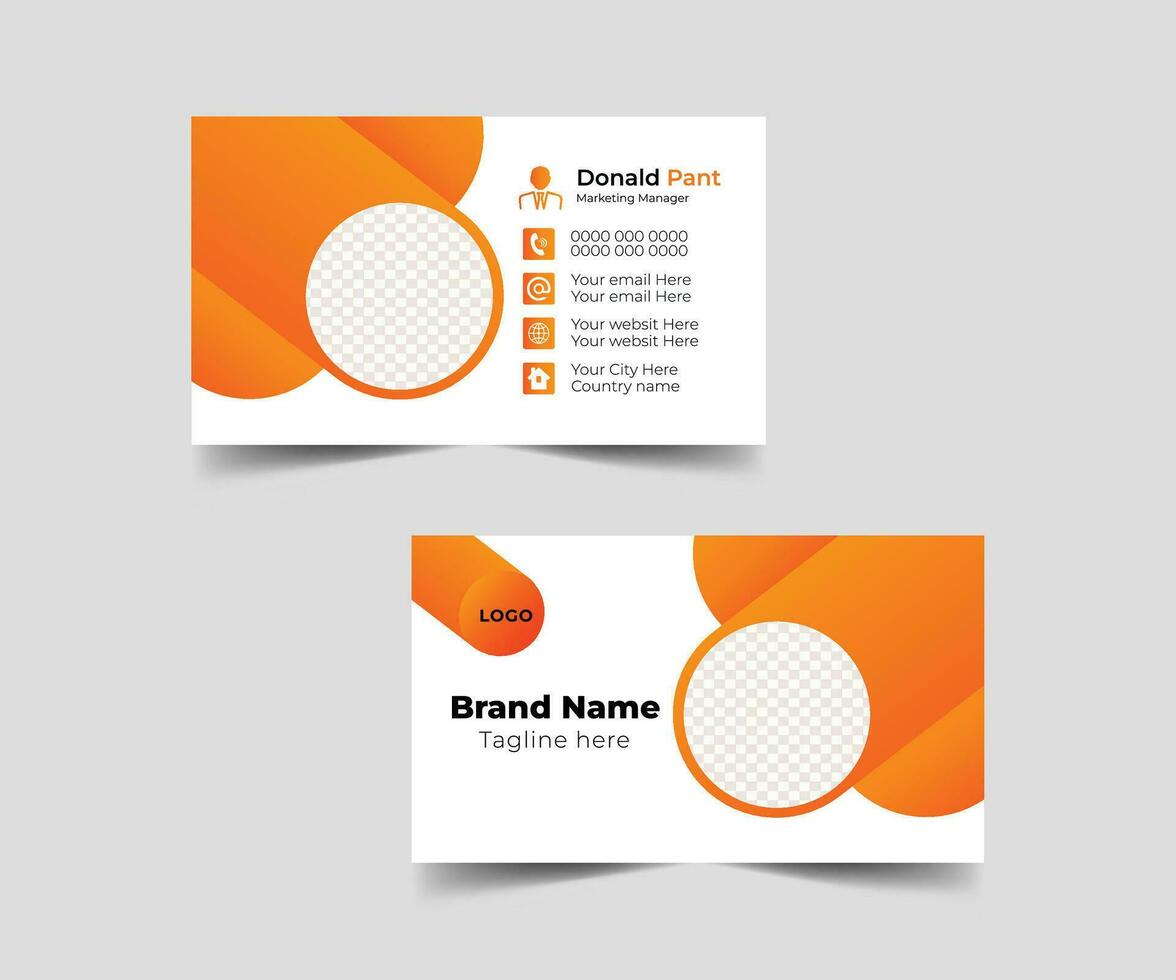 Modern business card design in professional style vector