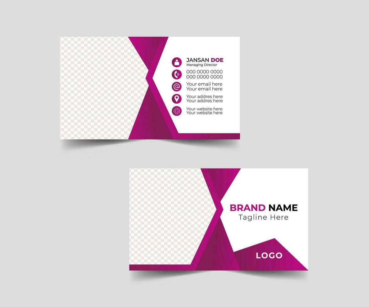 Professional business card template design vector