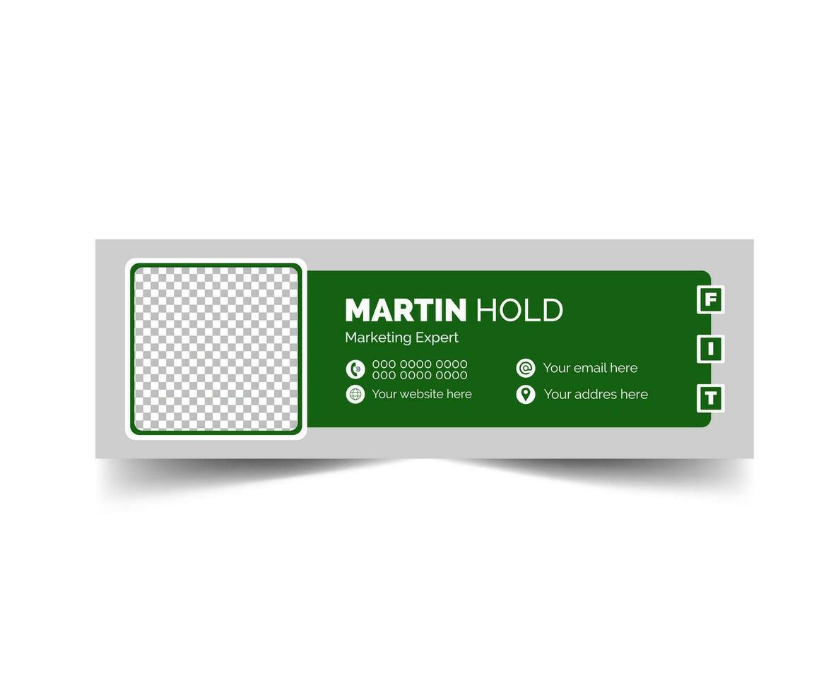 Free vector marketing expert email signature