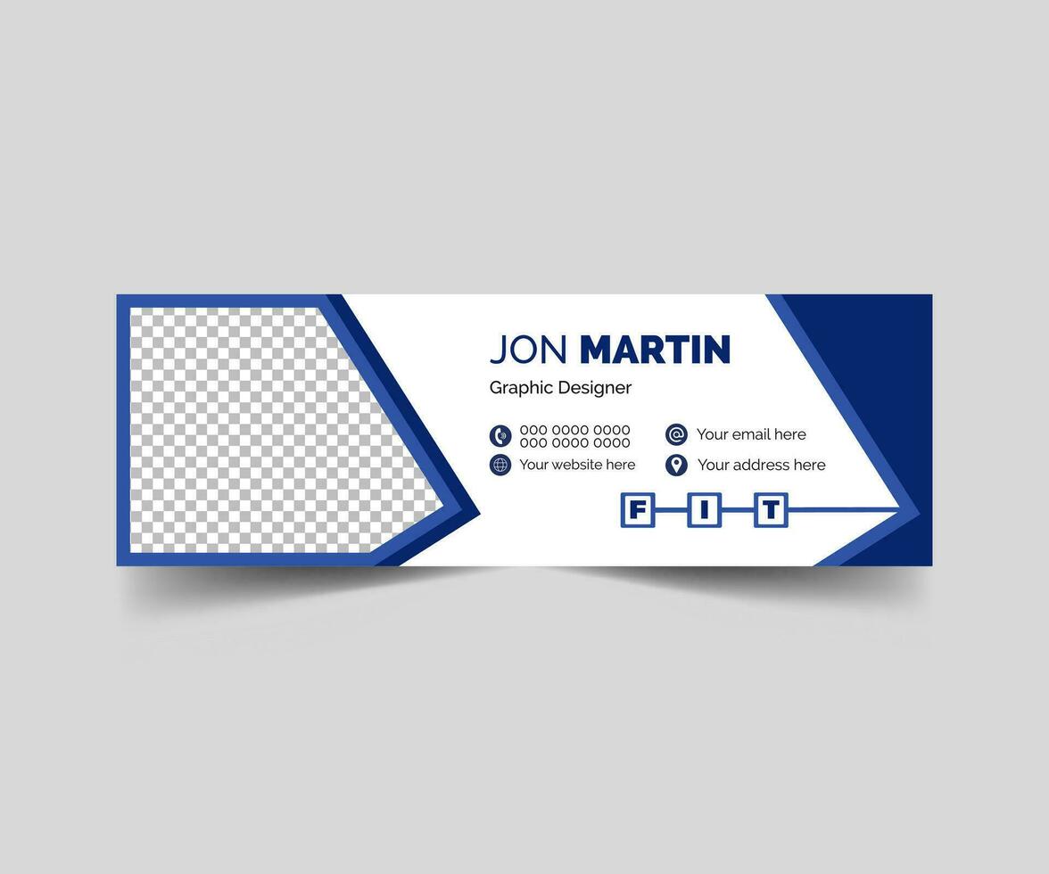 Free vector graphic designer email signature