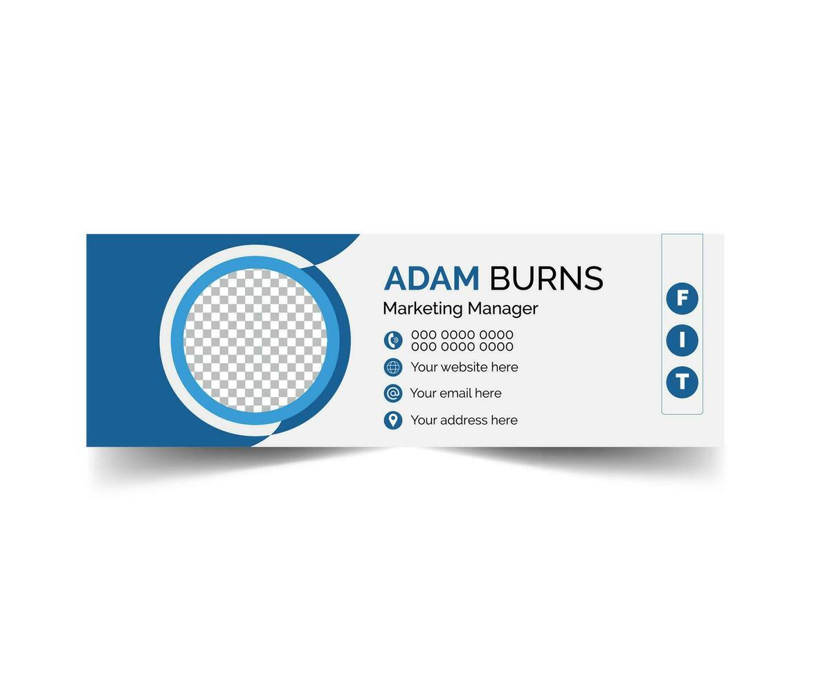 Marketing expert email signature vector
