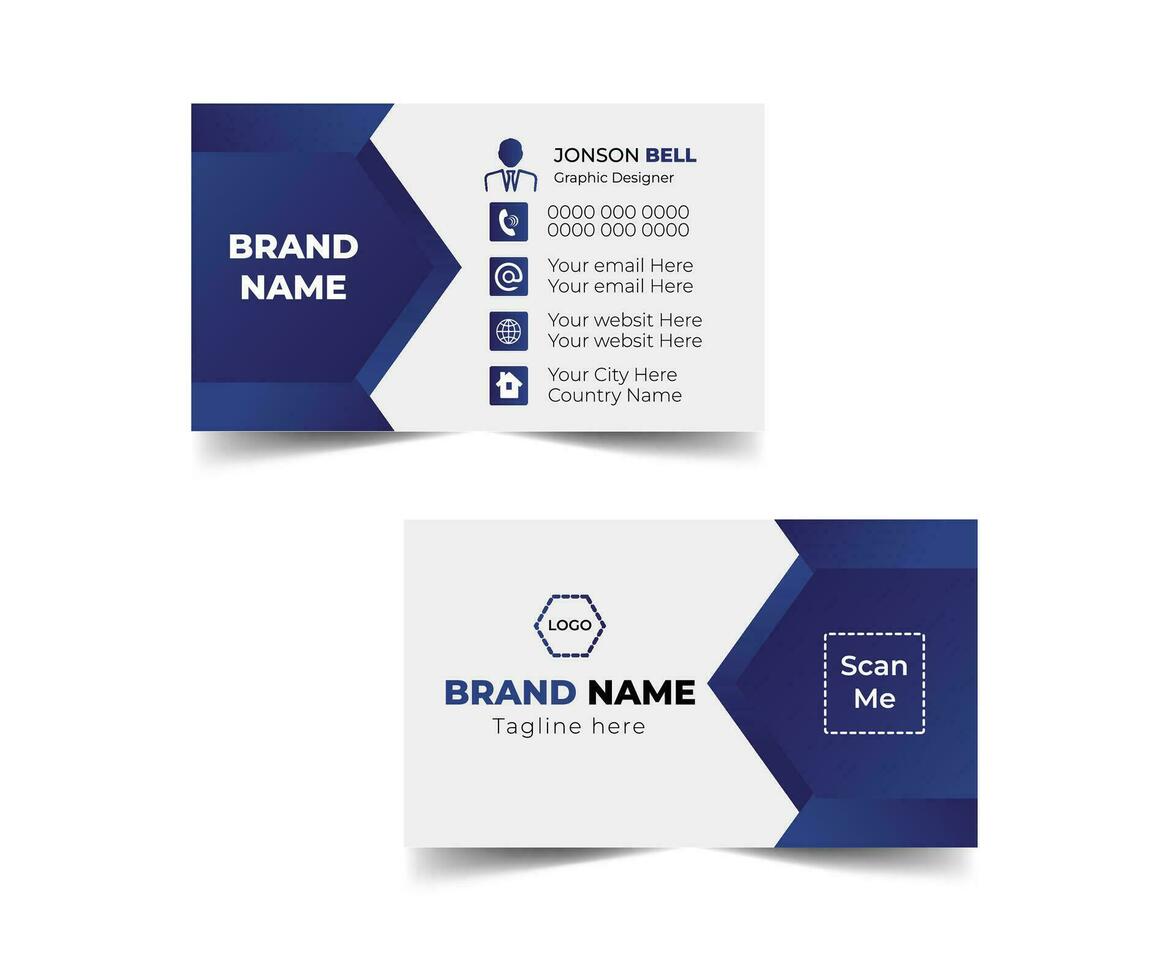 Professional business card design vector
