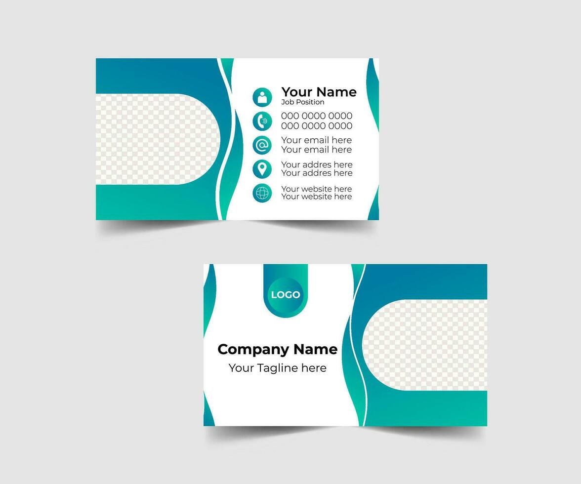 Modern business card template design vector