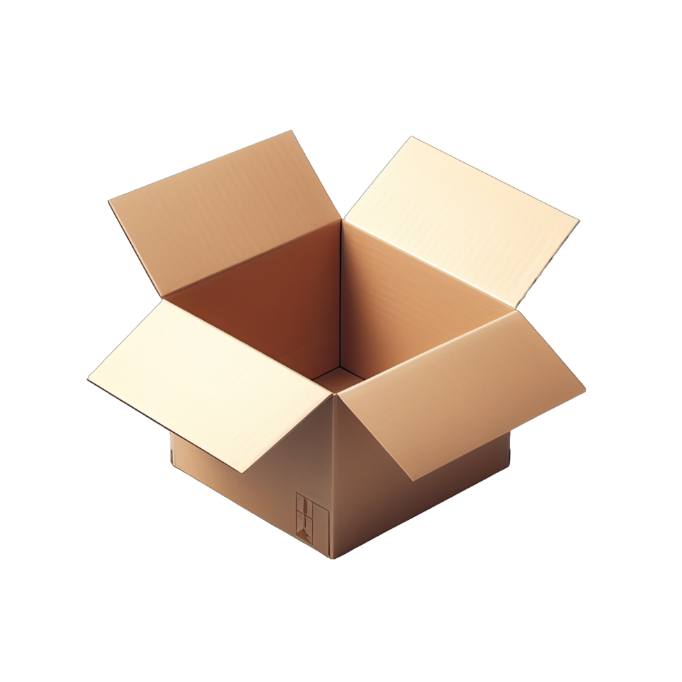 AI generated box package delivery cardboard carton packaging PNG