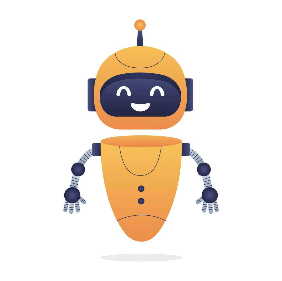 chatbot neural red, ai servidores y robots tecnología. linda chatbot ai personaje. vector