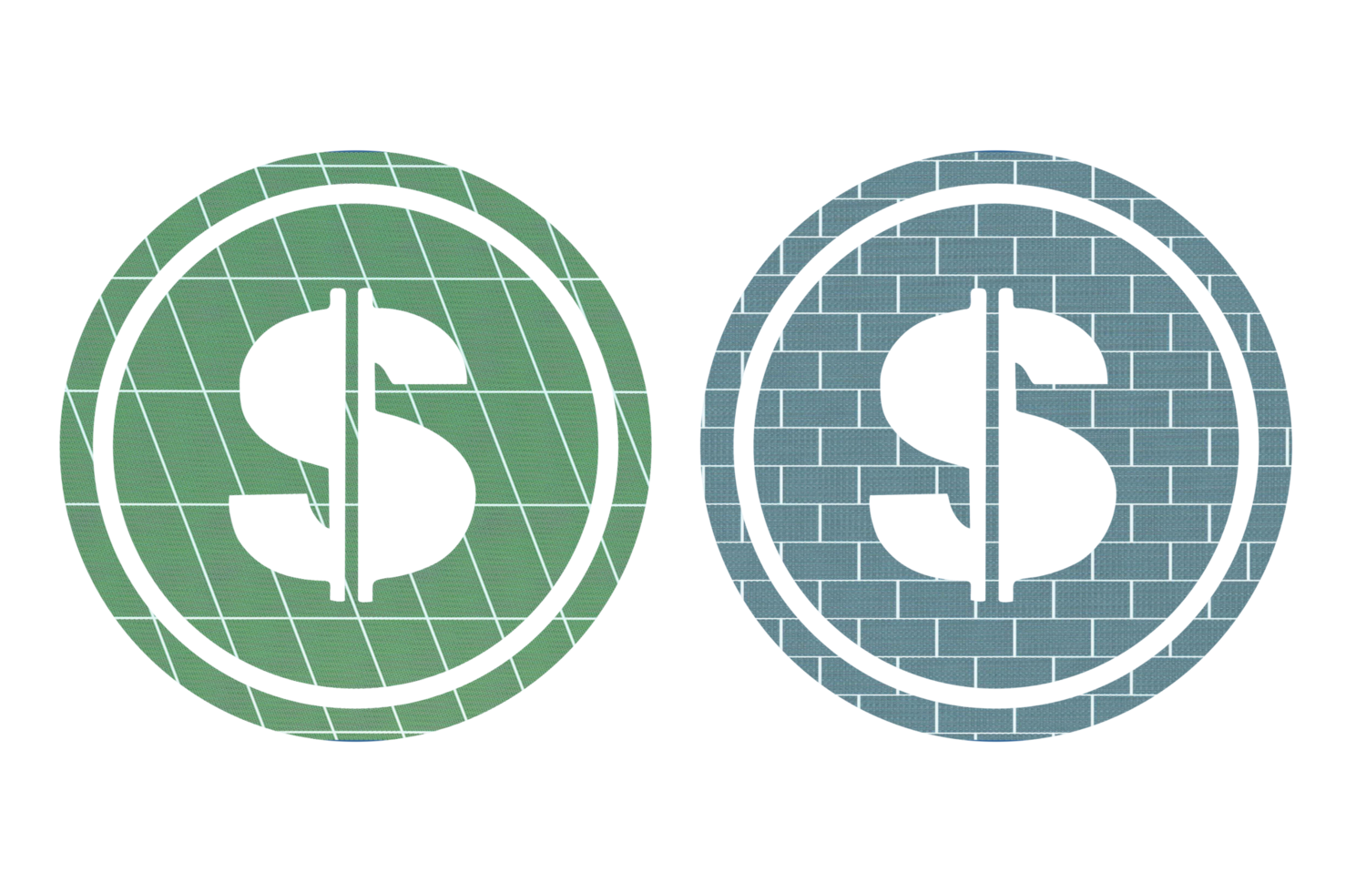 dollar sign multy color icon with texture sign with symbol png