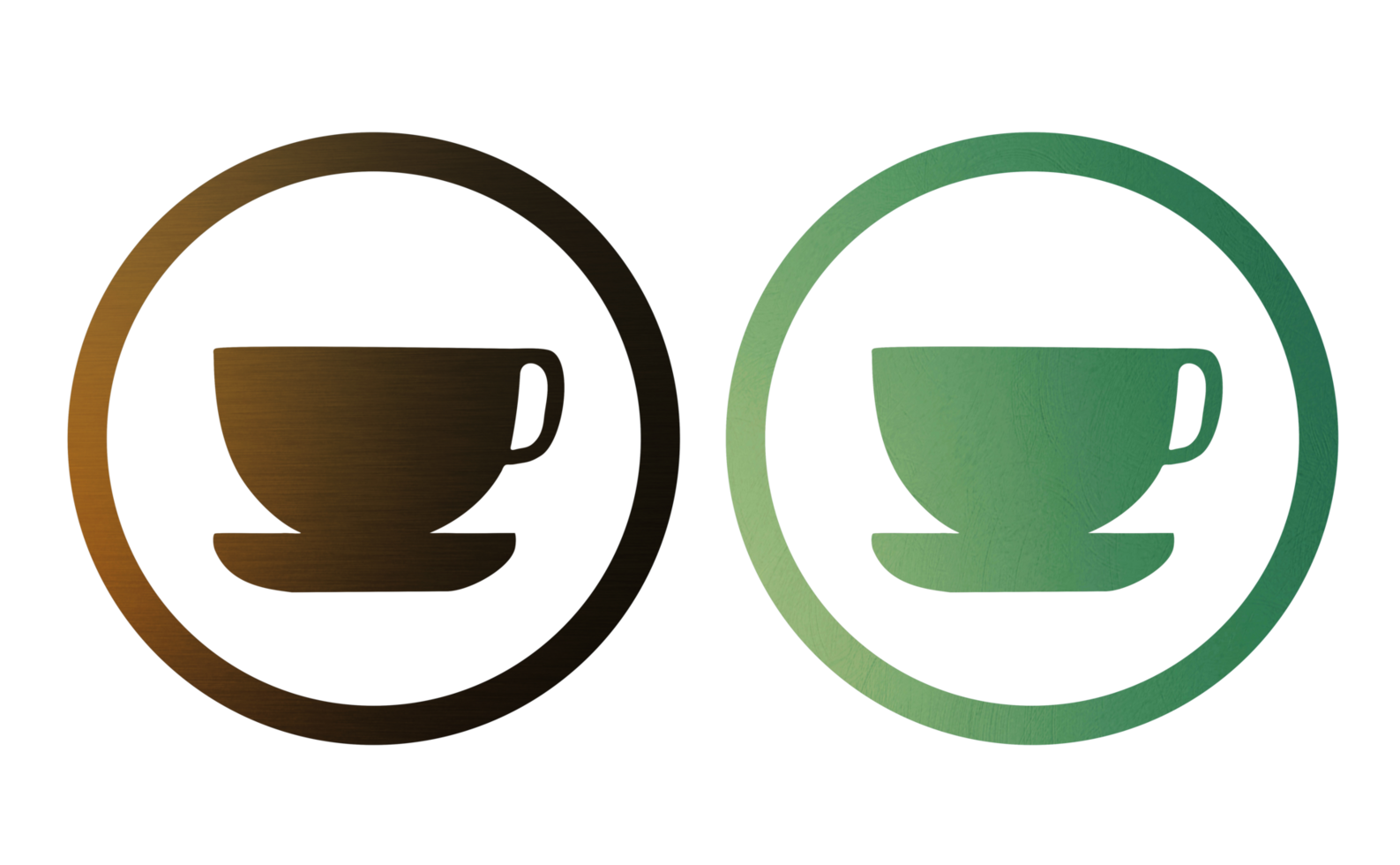 coffee cup icon symbol with texture png