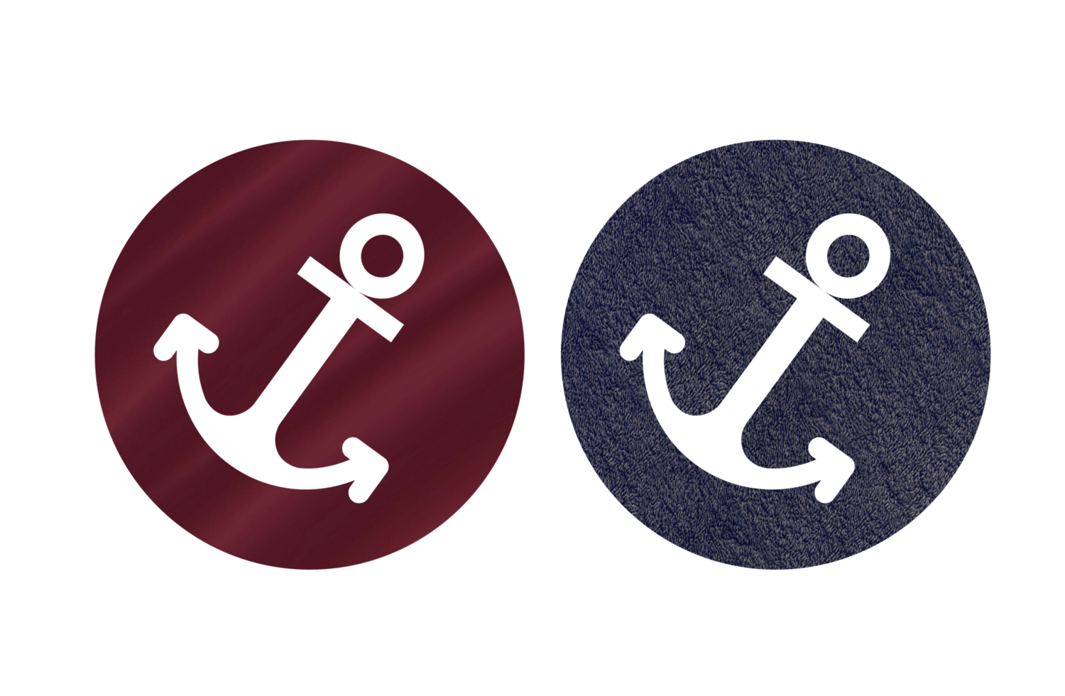 Anchor icon symbol with texture red and gray png