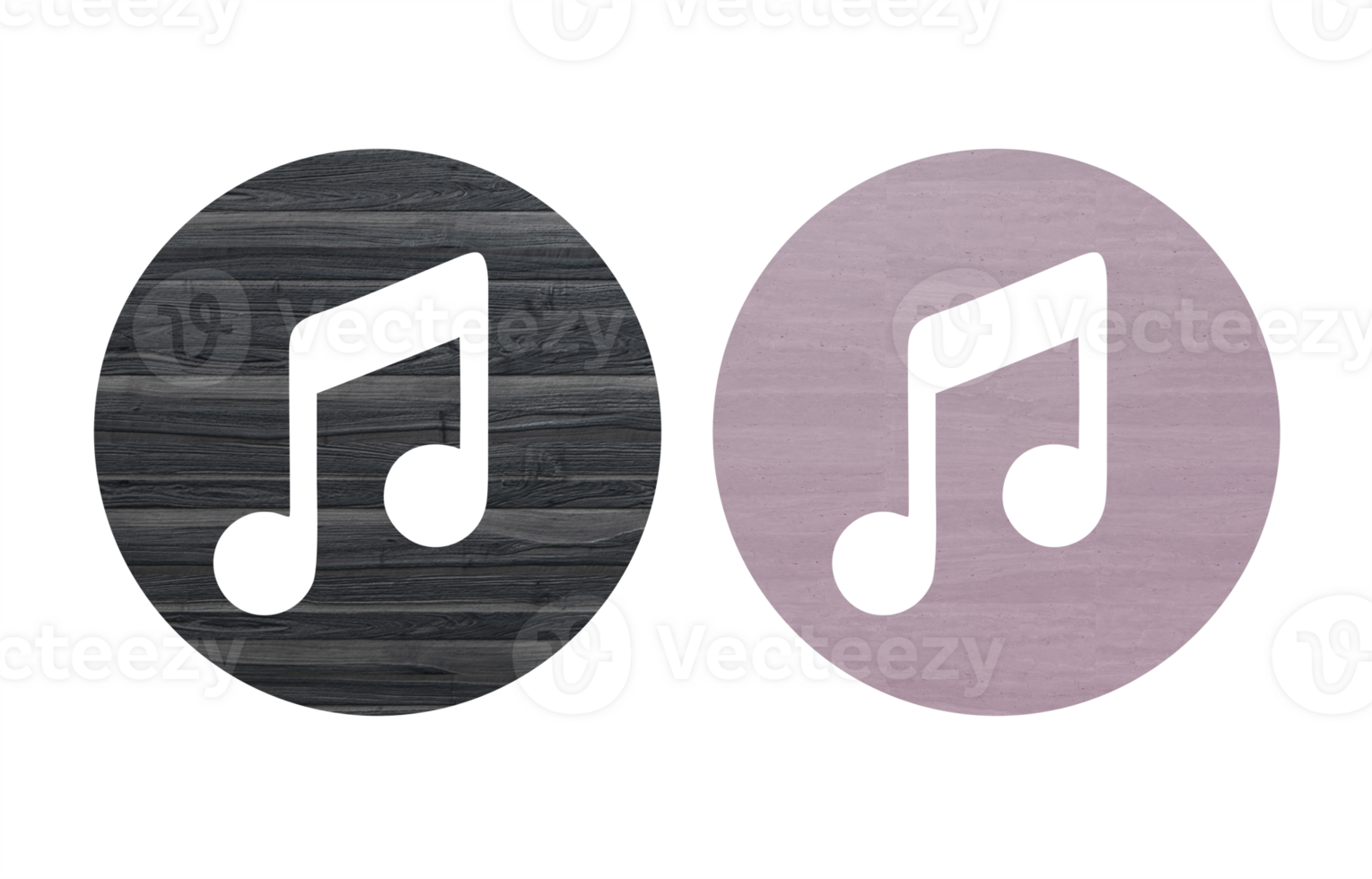 Music icon symbol with texture png