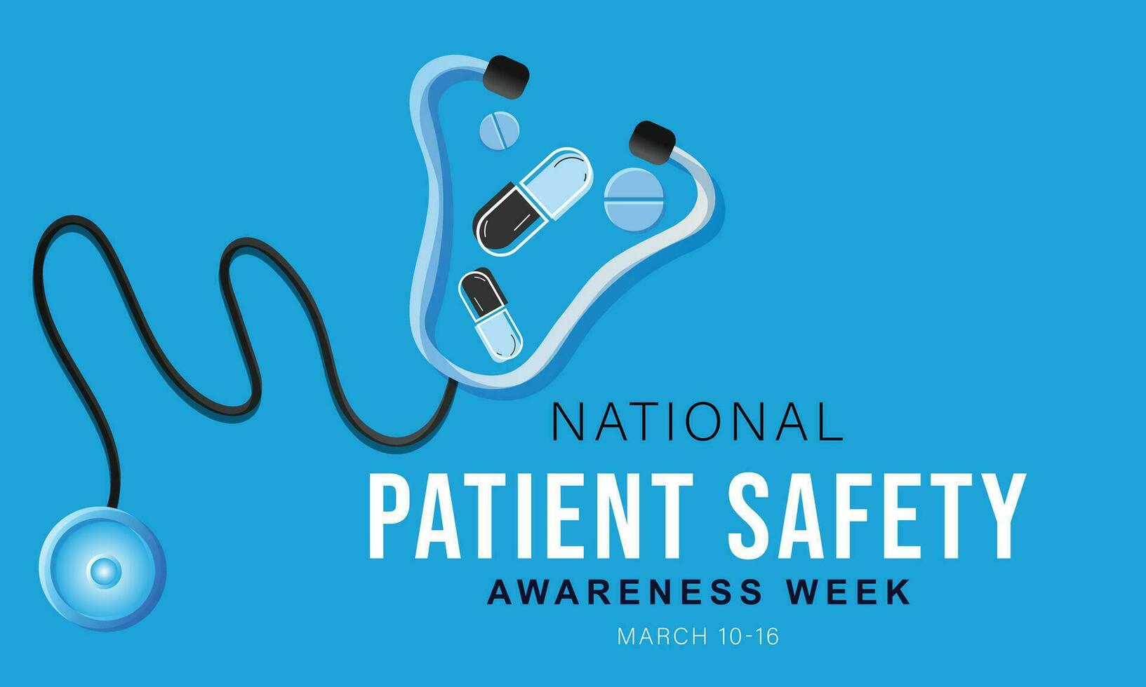 Patient safety awareness week. background, banner, card, poster, template. Vector illustration.