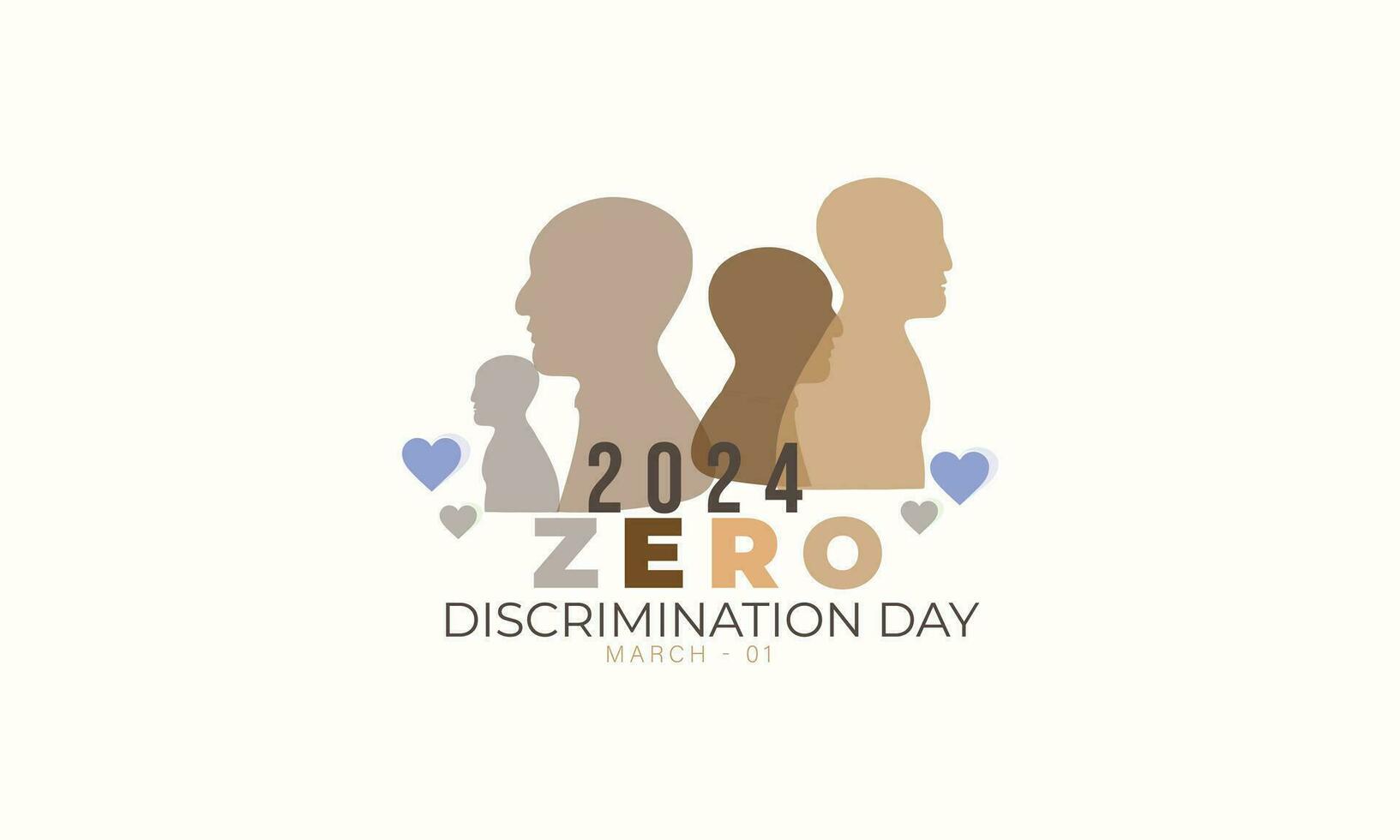 Zero Discrimination Day. background, banner, card, poster, template. Vector illustration.