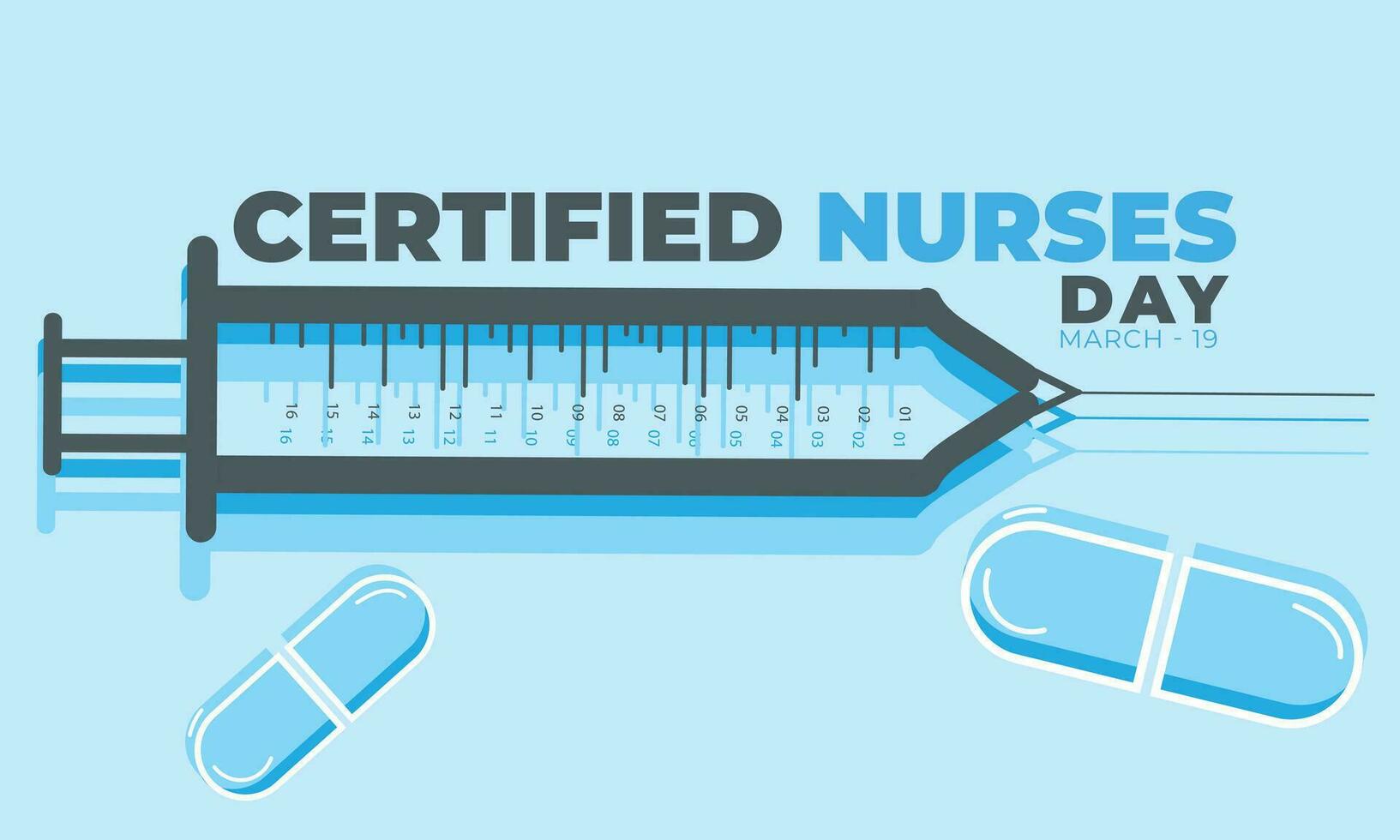 Certified Nurses Day. background, banner, card, poster, template. Vector illustration.