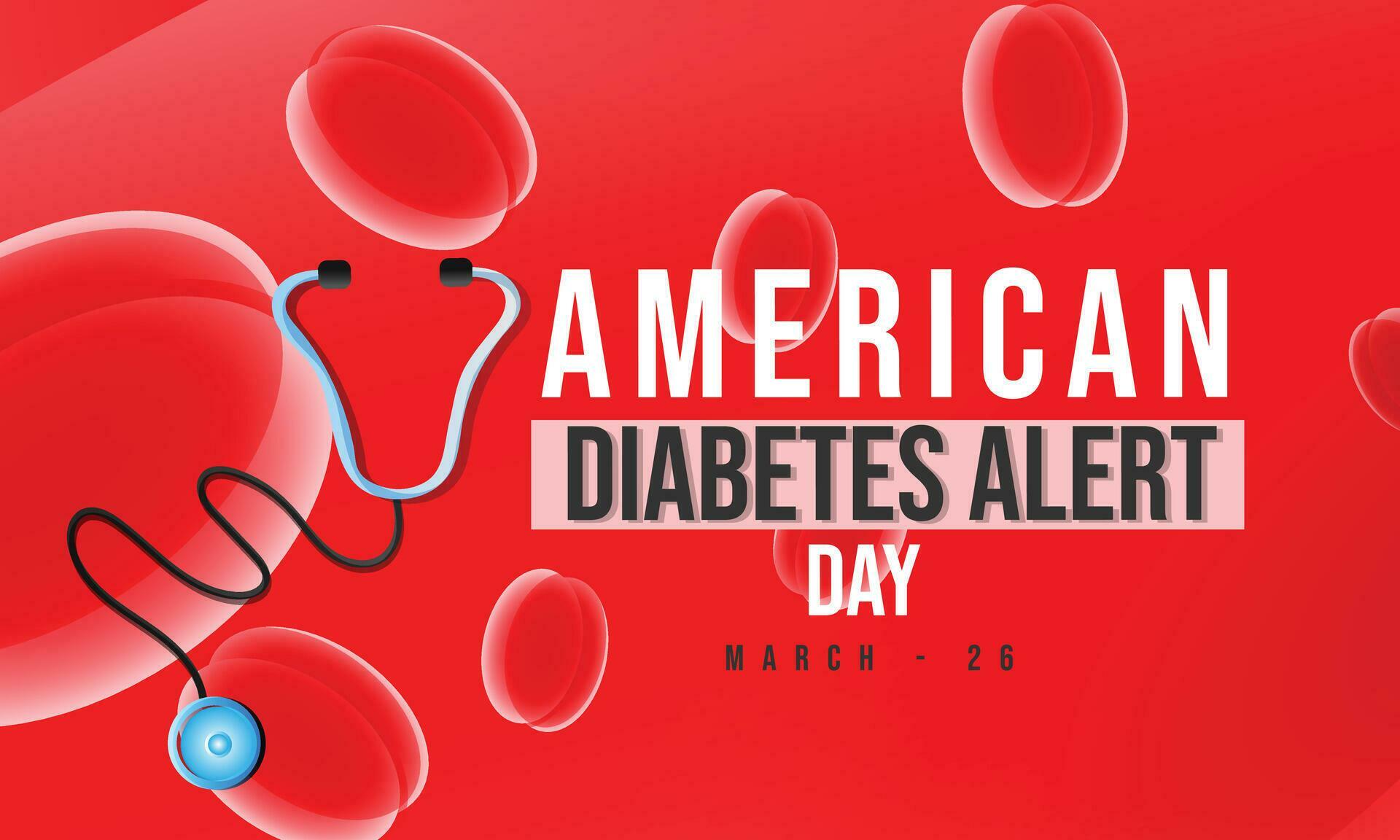 American Diabetes Alert Day. background, banner, card, poster, template. Vector illustration