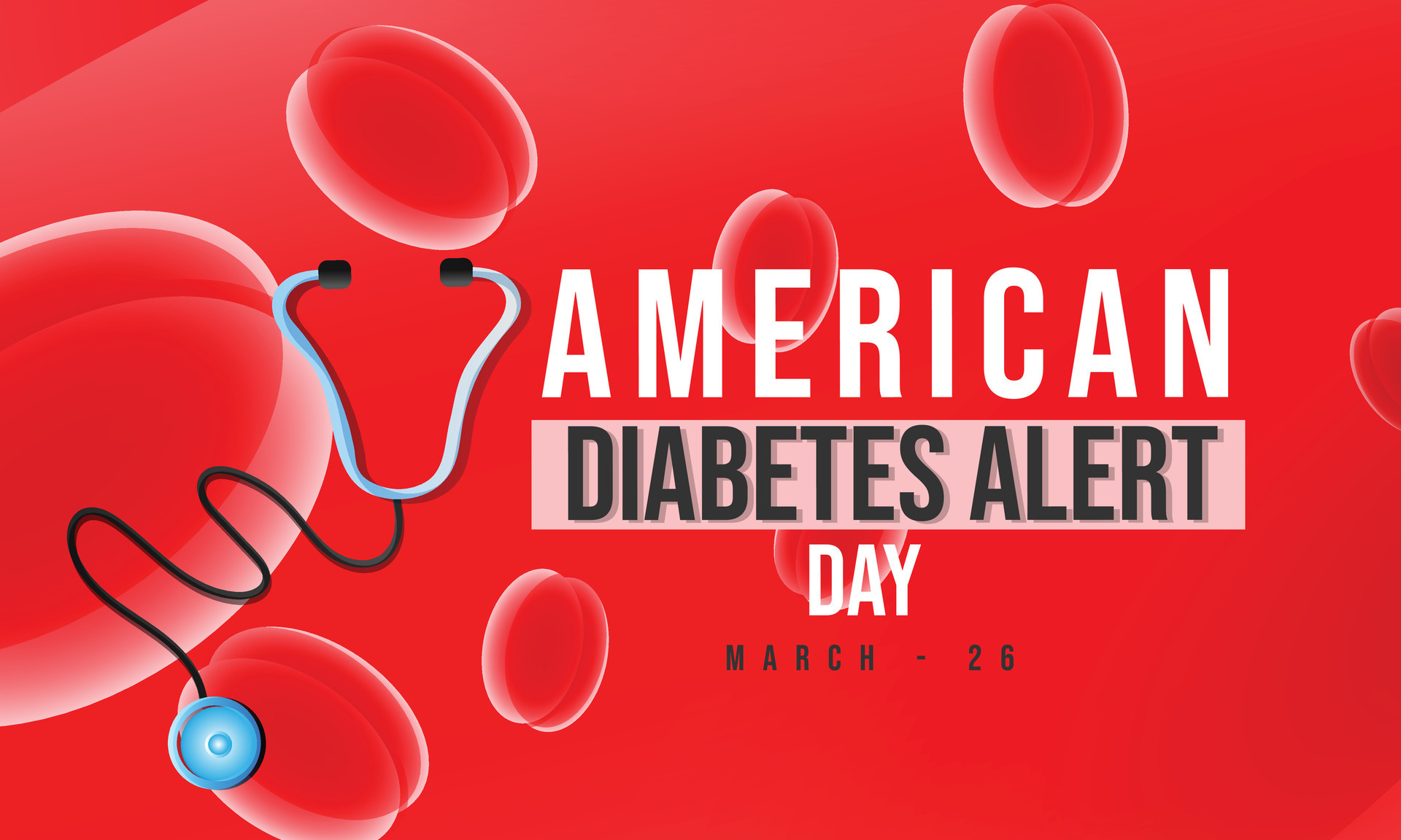 americano diabetes alerta día. fondo, bandera, tarjeta, póster, modelo. vector ilustración