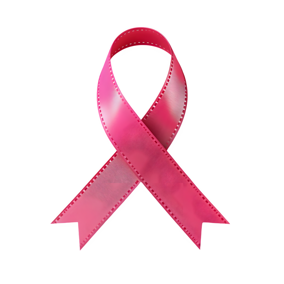 AI generated Realistic 3D Pink Ribbon for Breast Cancer Awareness Month and World Cancer Day isolated on transparent background. AI Generated png