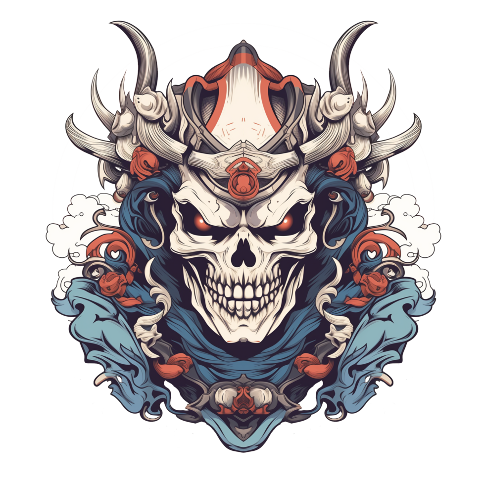 AI generated Illustration of skull head png