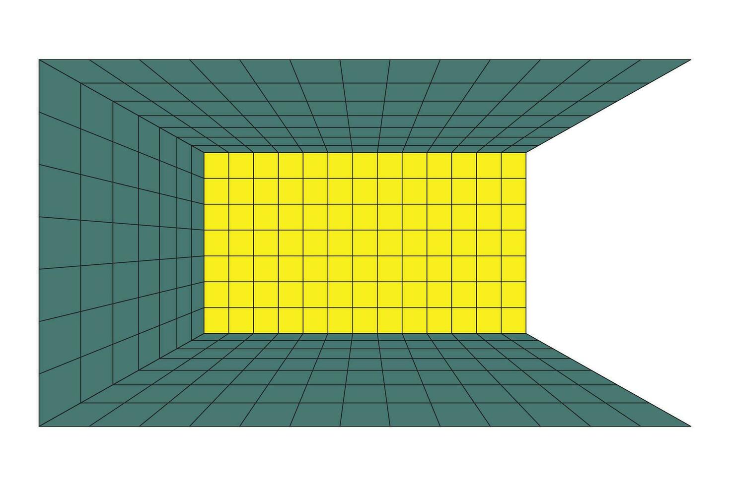 Perspective grid room background vector illustration.