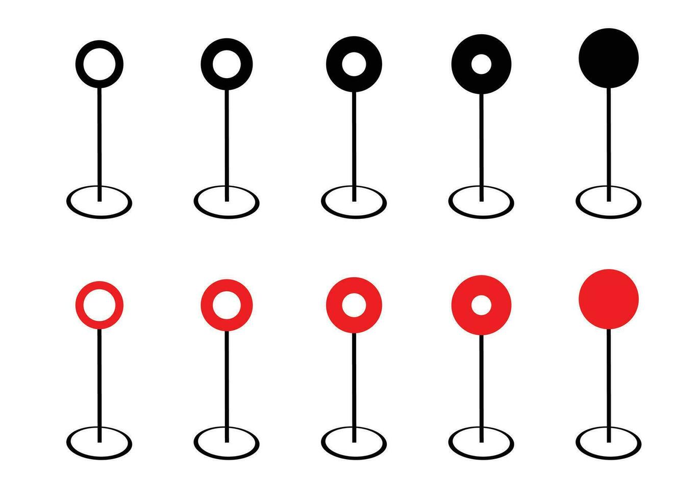 Location pin icons. GPS marker and GPS location symbol. vector