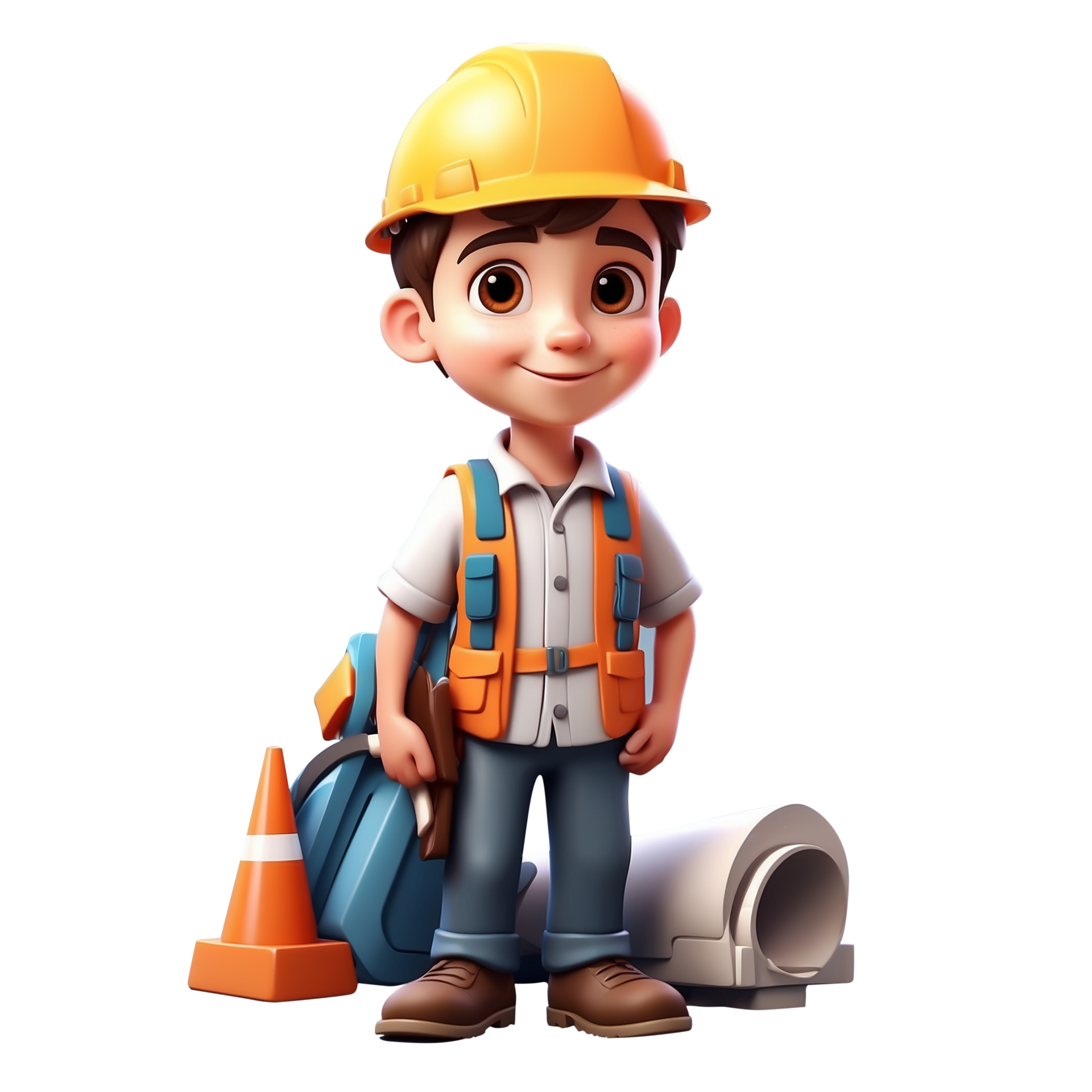 ai-generated-3d-cartoon-engineer-36110058-png